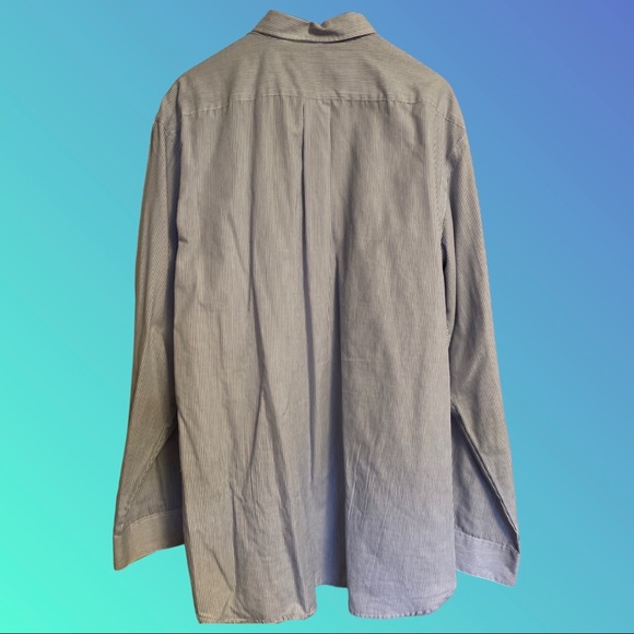 Van Heusen Size 17.5 Striped Dress Shirt - Picture 3 of 6